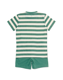 Kinder-Kurzpyjama, Streifen grün grün - 1000030180 - HEMA