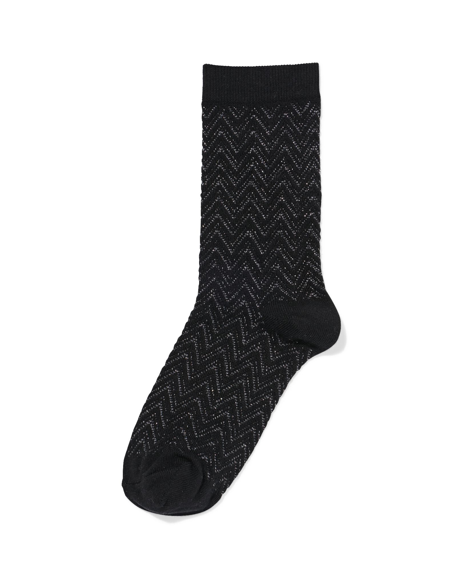chaussettes zigzag paillet&eacute;es pour femmes noir - 4280665BLACK - HEMA