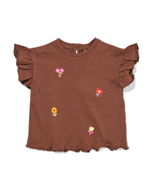 Baby-T-Shirt Jersey Blumen braun braun - 33089770BROWN - HEMA