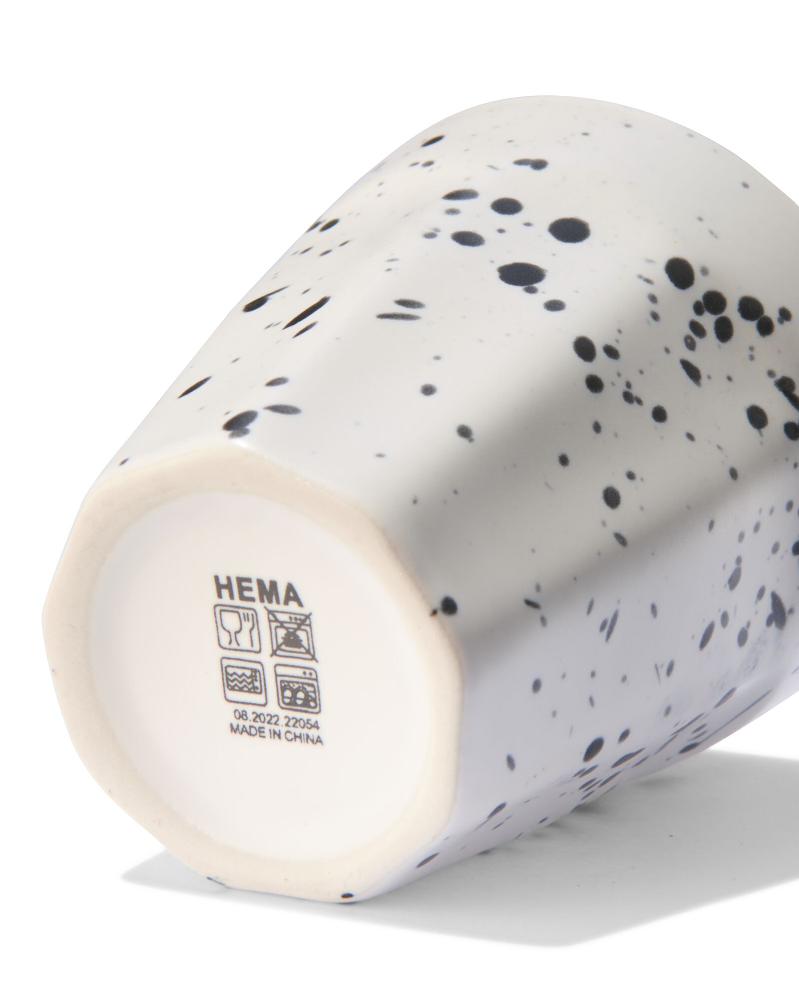 tasse &agrave; expresso 90 ml Mirabeau blanc &eacute;claboussures - 9602204 - HEMA