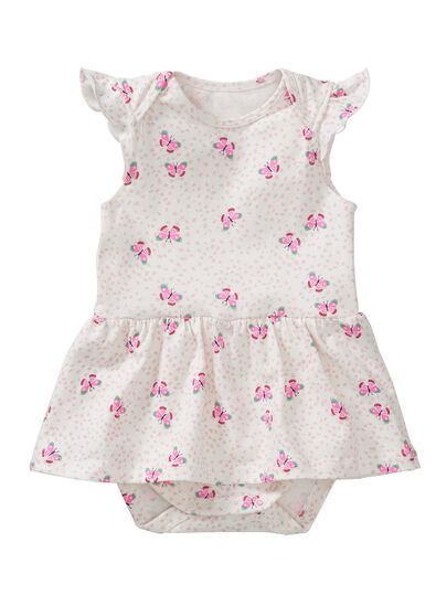 robe barboteuse nouveau-né - coton rose pâle - 1000013447 - HEMA