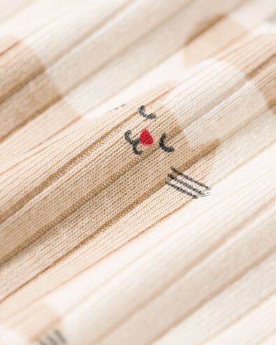 meegroei body rib bamboe met stretch dieren beige beige - 33307440BEIGE - HEMA