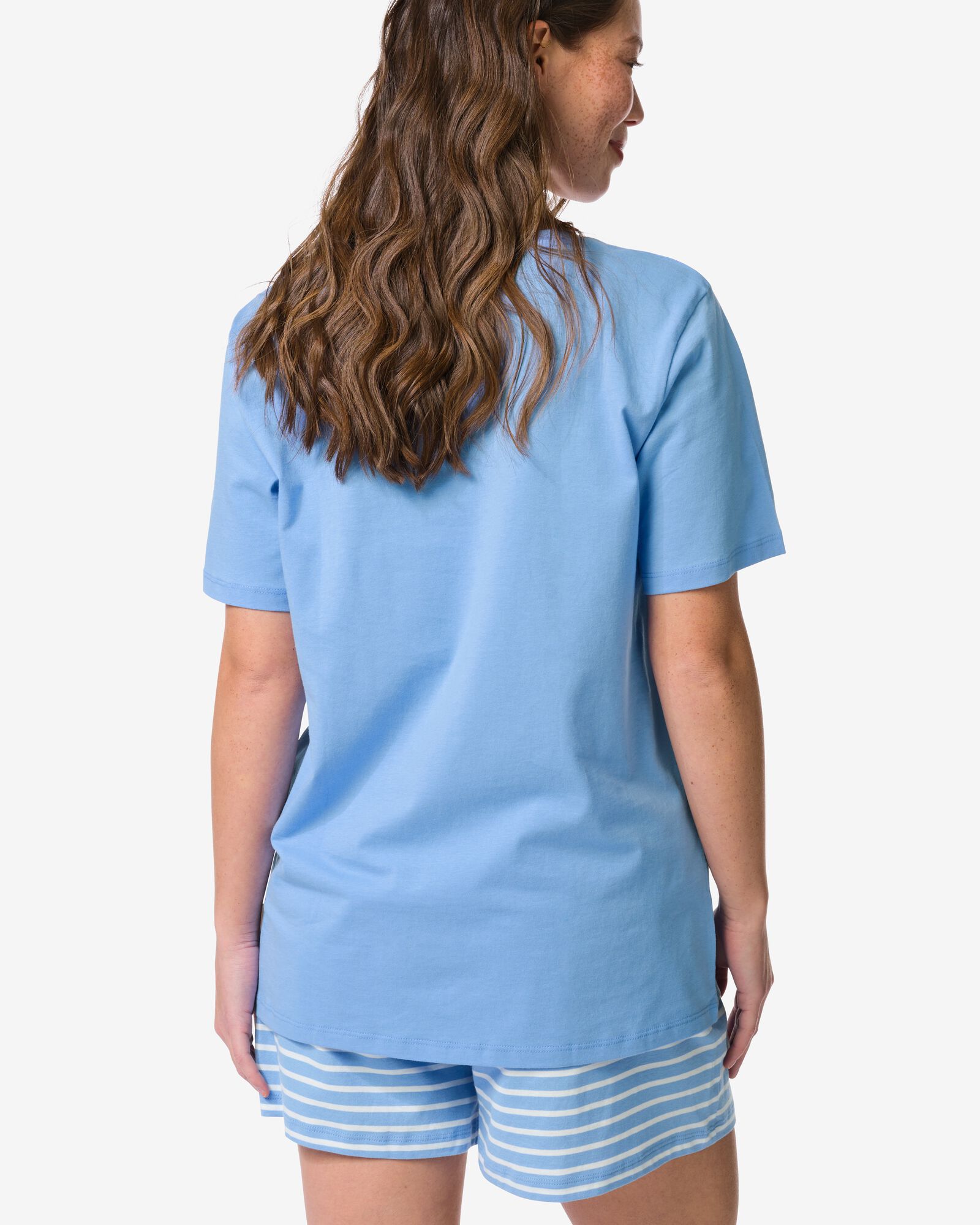 nijntje damesshortama jersey strepen blauw blauw - 23401540BLUE - HEMA