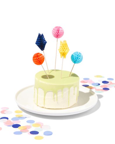 5 décorations de gâteaux en papier alvéolé - 14230264 - HEMA