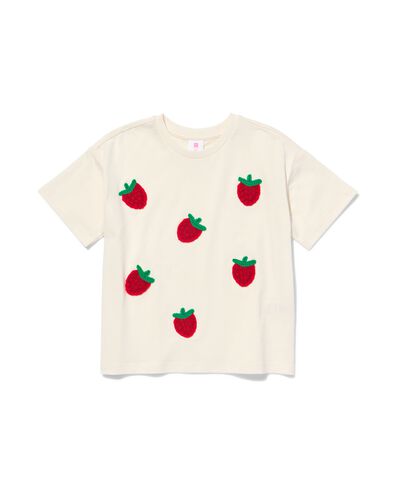 Kinder-T-Shirt, Relaxed Fit, Erdbeeren rosa rosa - 30862602PINK - HEMA