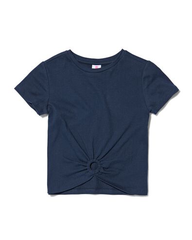 kinder t-shirt met ring donkerblauw donkerblauw - 30841110DARKBLUE - HEMA