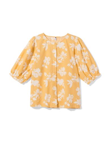 damesblouse Taylor seersucker bloemen perzik perzik - 36203780PEACH - HEMA