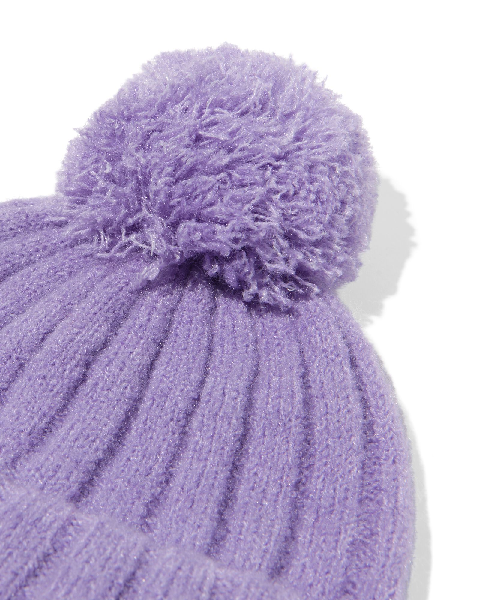 Kinder-Beanie mit Pompon lila lila - 16700250LILAC - HEMA