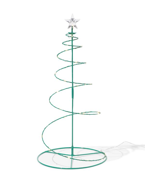 kerstboom ⌀20x40cm spiraal met 30 led lampjes  - 25500147 - HEMA