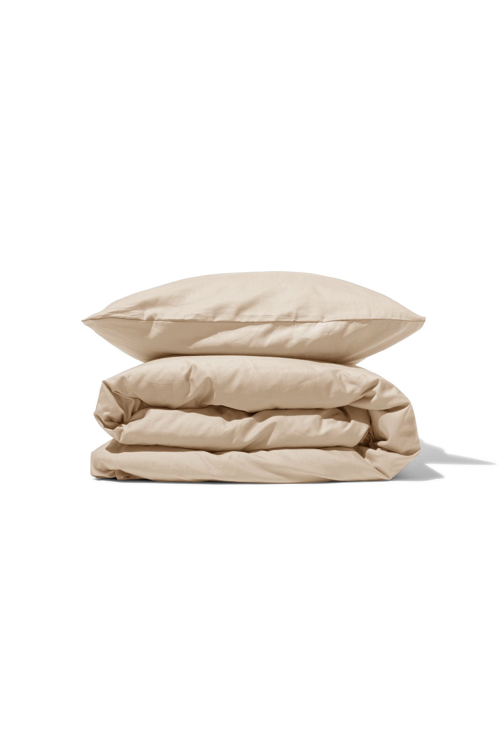 housse de couette 140x200/220 cm percale sable - 5790267 - HEMA