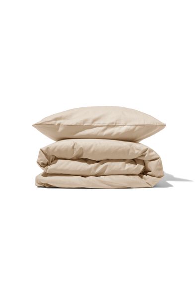 housse de couette 140x200/220 cm percale sable - 5790267 - HEMA