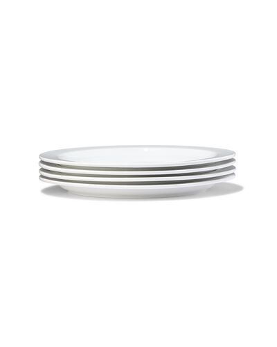 petite assiette &Oslash;21cm usage quotidien porcelaine blanche - 4 pi&egrave;ces - 9650332 - HEMA