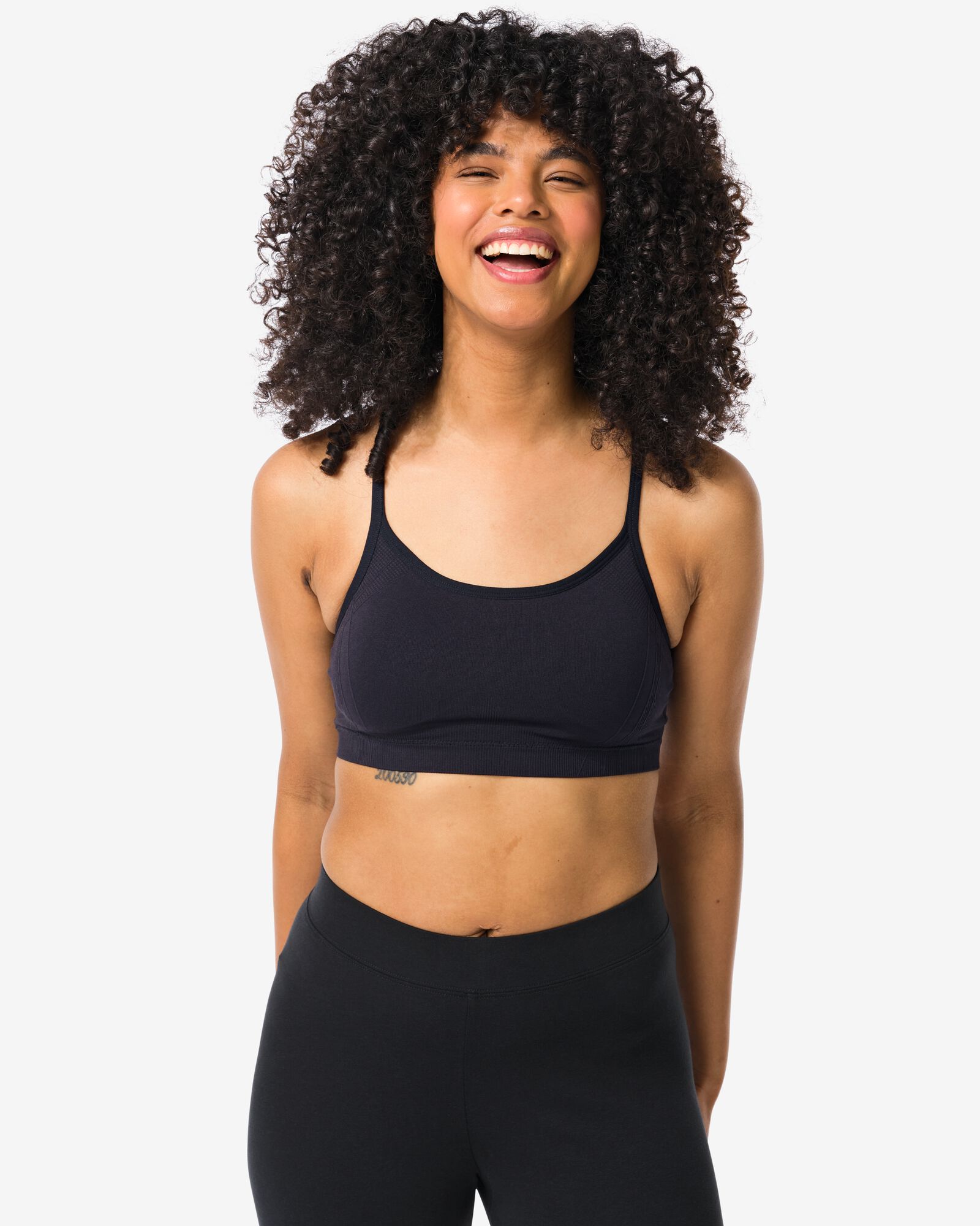 haut de sport light support sans armature ni couture noir noir - 21730110BLACK - HEMA