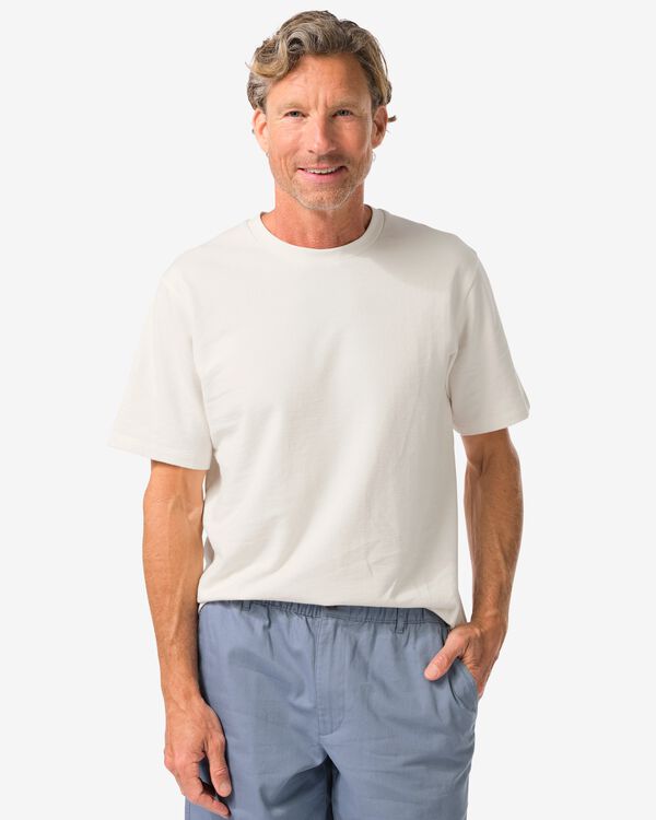 t-shirt homme coupe d&eacute;contract&eacute;e blanc cass&eacute; blanc cass&eacute; - 2129900OFFWHITE - HEMA