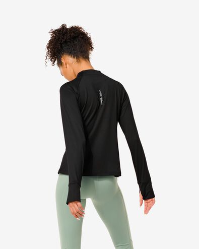 Damen-Fleece-Sportshirt schwarz schwarz - 1000030586 - HEMA