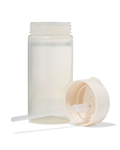 schoolbeker met rietje 300ml beige - 80650201 - HEMA