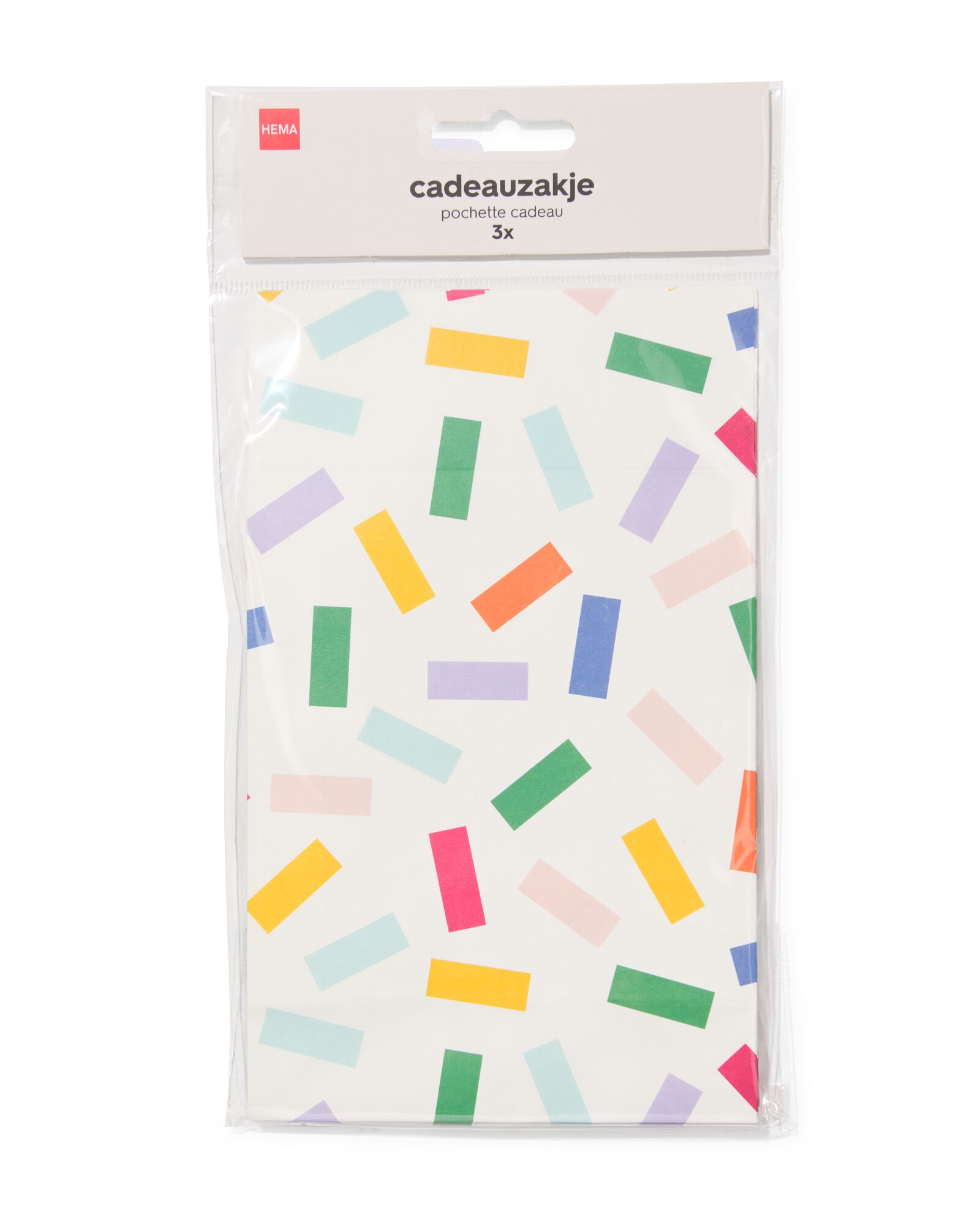 sacs cadeaux S confetti - lot de 3 - 14710297 - HEMA