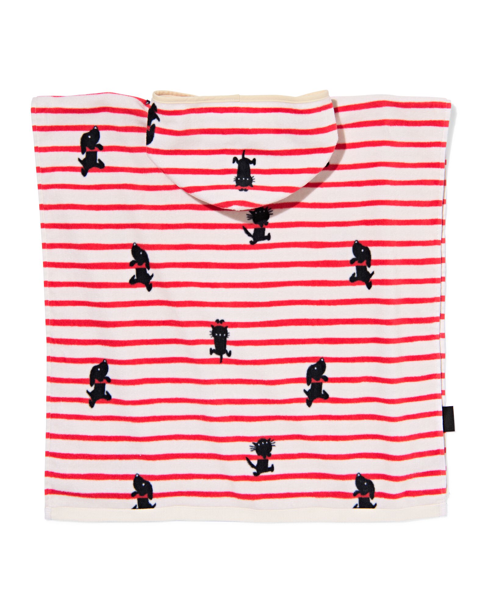 Takkie kinderponcho 60x60cm strepen - 5200270 - HEMA