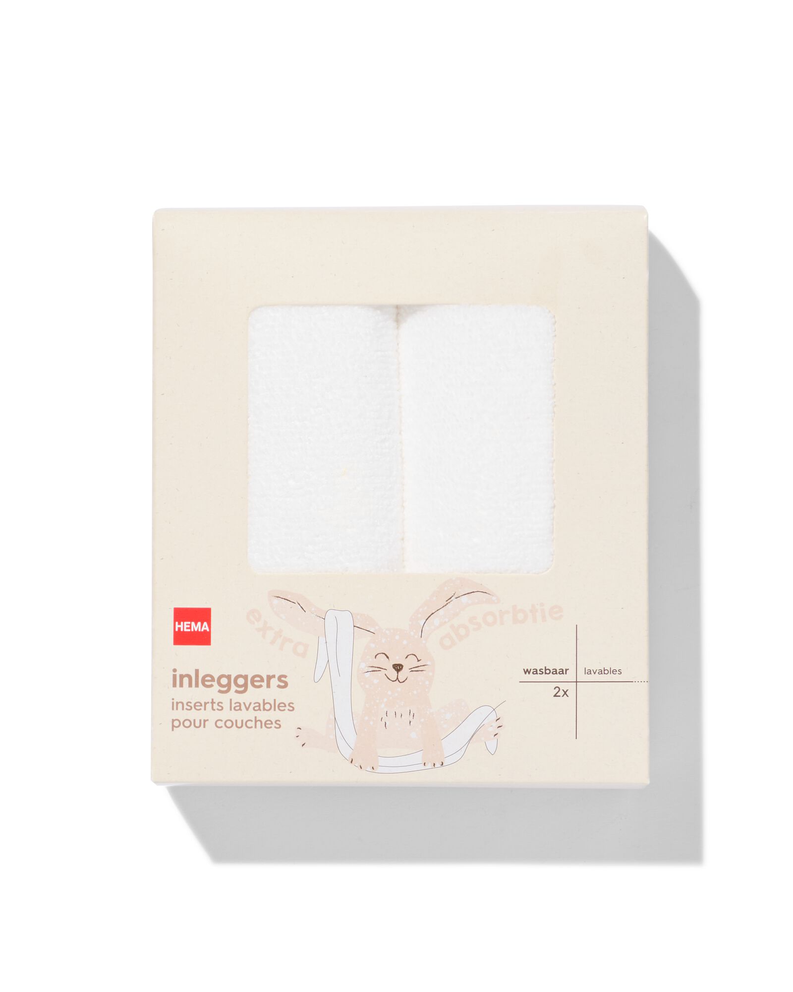 wasbare luier inleggers - 2 stuks - 33363732 - HEMA
