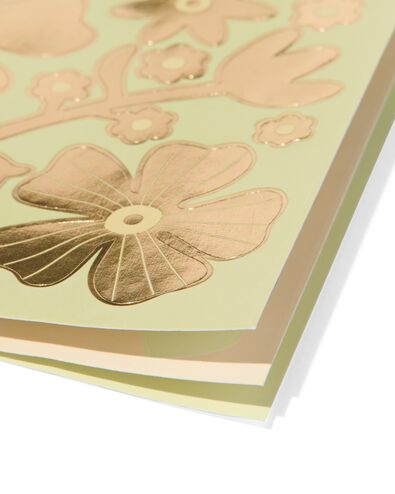 3 feuilles d&rsquo;autocollants 19x10 fleurs - 14170119 - HEMA