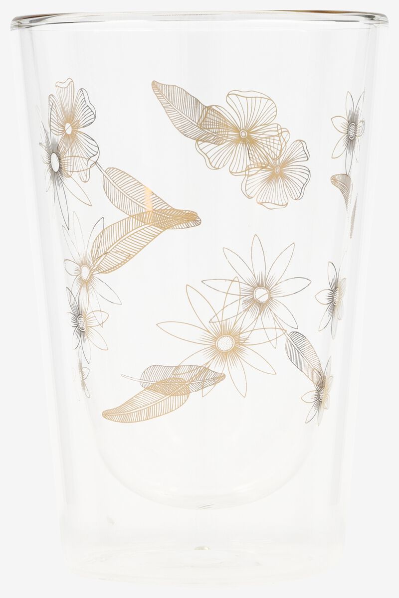 doppelwandiges Glas, Blumen, 350 ml - 61160072 - HEMA