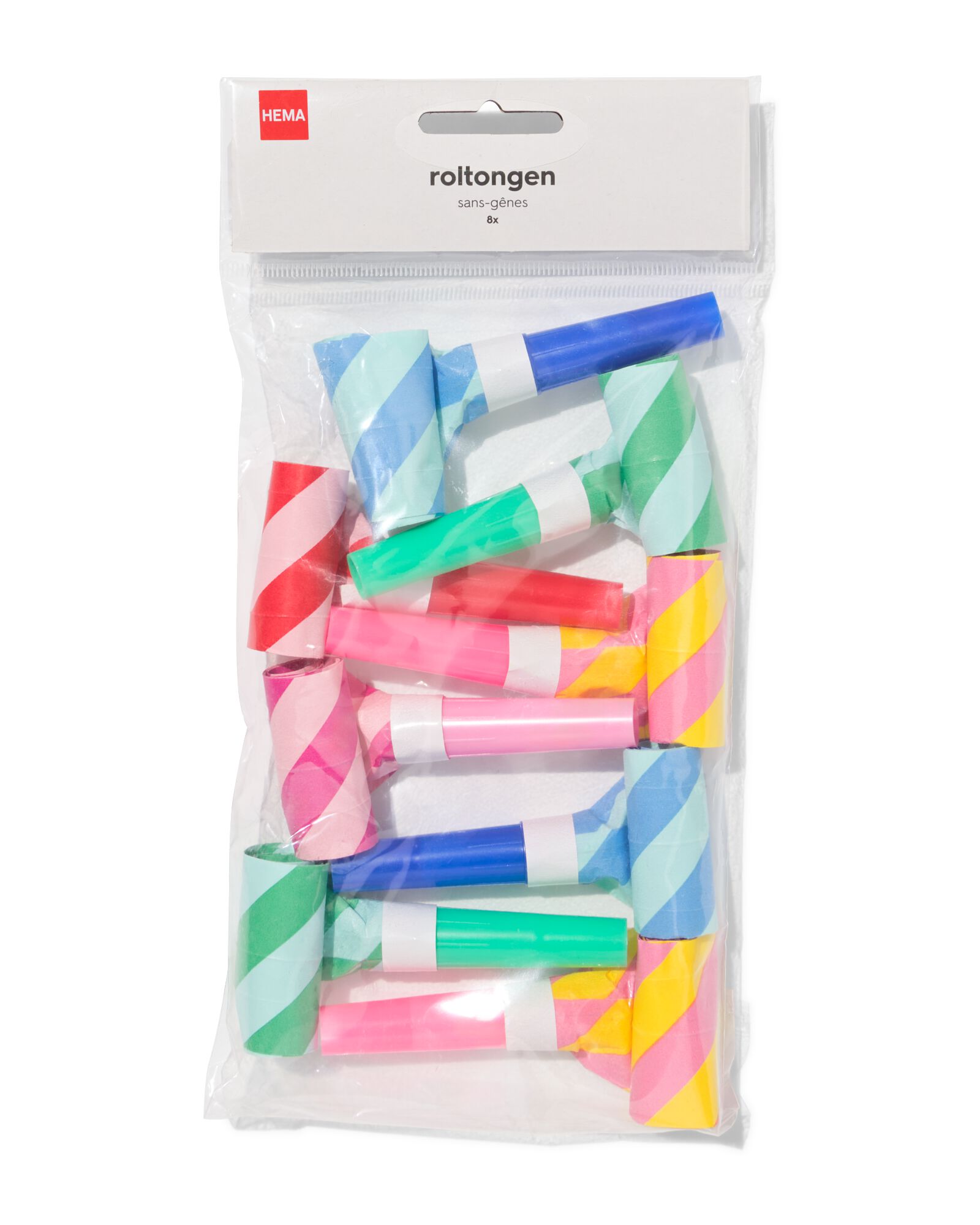 roltongen feest - 8 stuks - 14250364 - HEMA