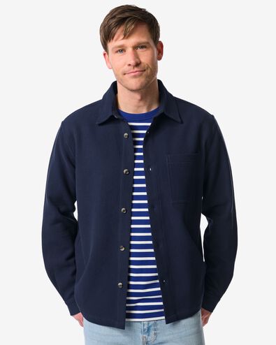 Herren-Oberhemd Stef, Waffelstruktur mittelblau mittelblau - 2101860MIDBLUE - HEMA