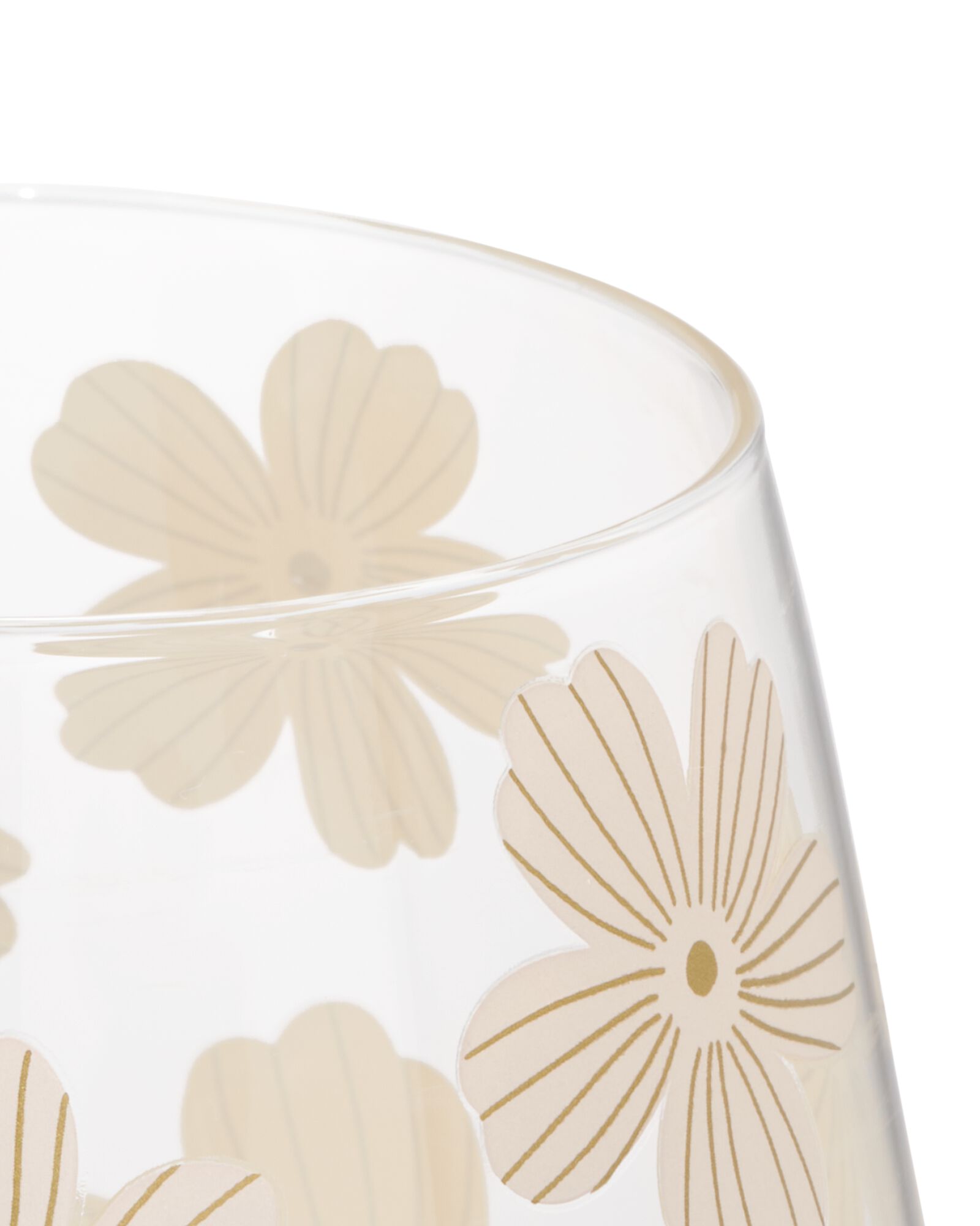 verre 550 ml fleurs - 60100530 - HEMA