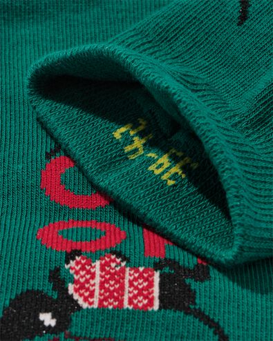 Takkie herensokken 'ho ho ho' donkergroen - 4120160DARKGREEN - HEMA
