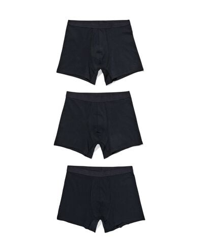 boxer homme - 3 pièces noir noir - 19145040BLACK - HEMA
