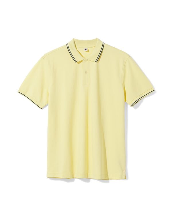 polo homme Denton piqu&eacute; jaune p&acirc;le jaune p&acirc;le - 2140560LIGHTYELLOW - HEMA
