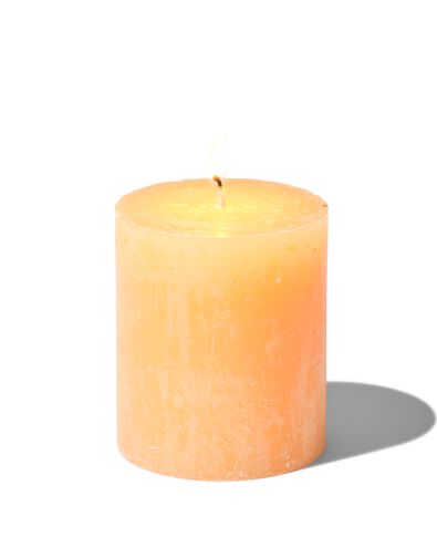 bougies rustiques orange clair 7 x 8 - 13502986 - HEMA