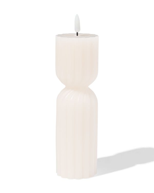 bougie forme led ⌀6,2x23cm diabolo ivoire - 13550135 - HEMA