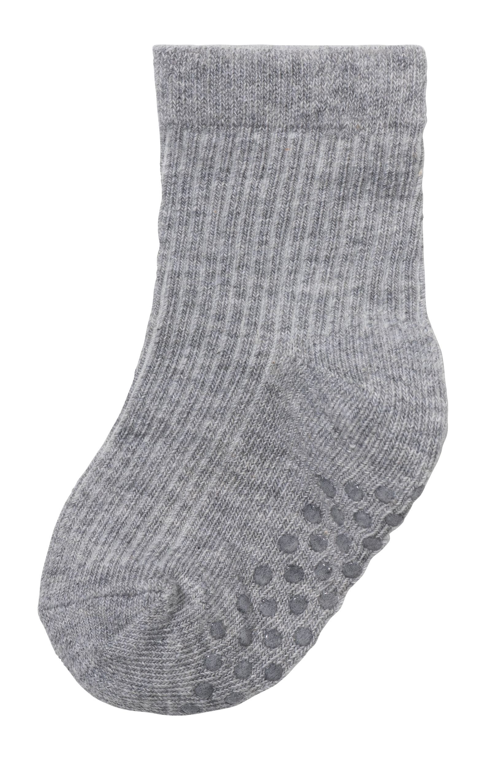 5 paires de chaussettes b&eacute;b&eacute; avec coton gris gris - 1000028755 - HEMA