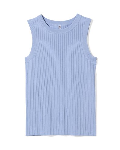 Damen-Tanktop Frida gerippt blau - 36350475BLUE - HEMA