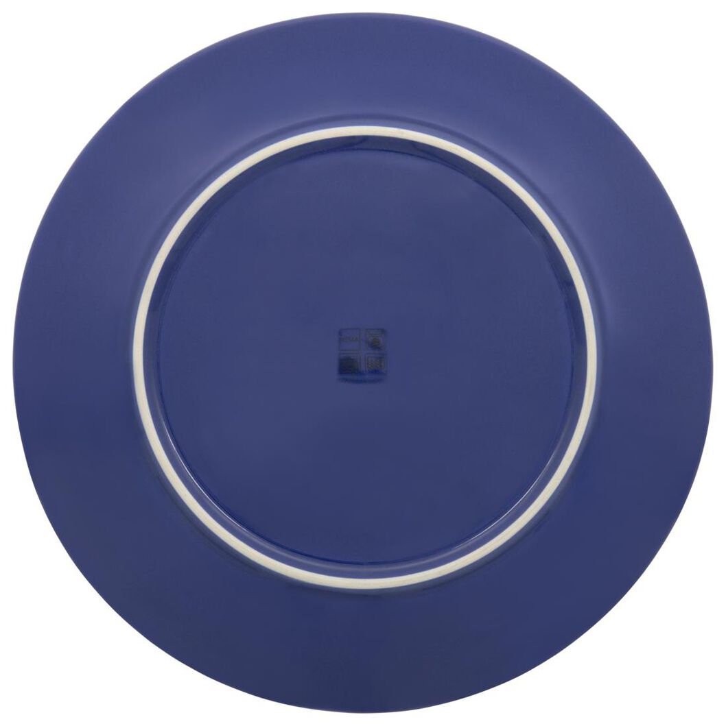 Speiseteller Porto, 26 cm, reaktive Glasur, weiß/blau - 9602250 - HEMA