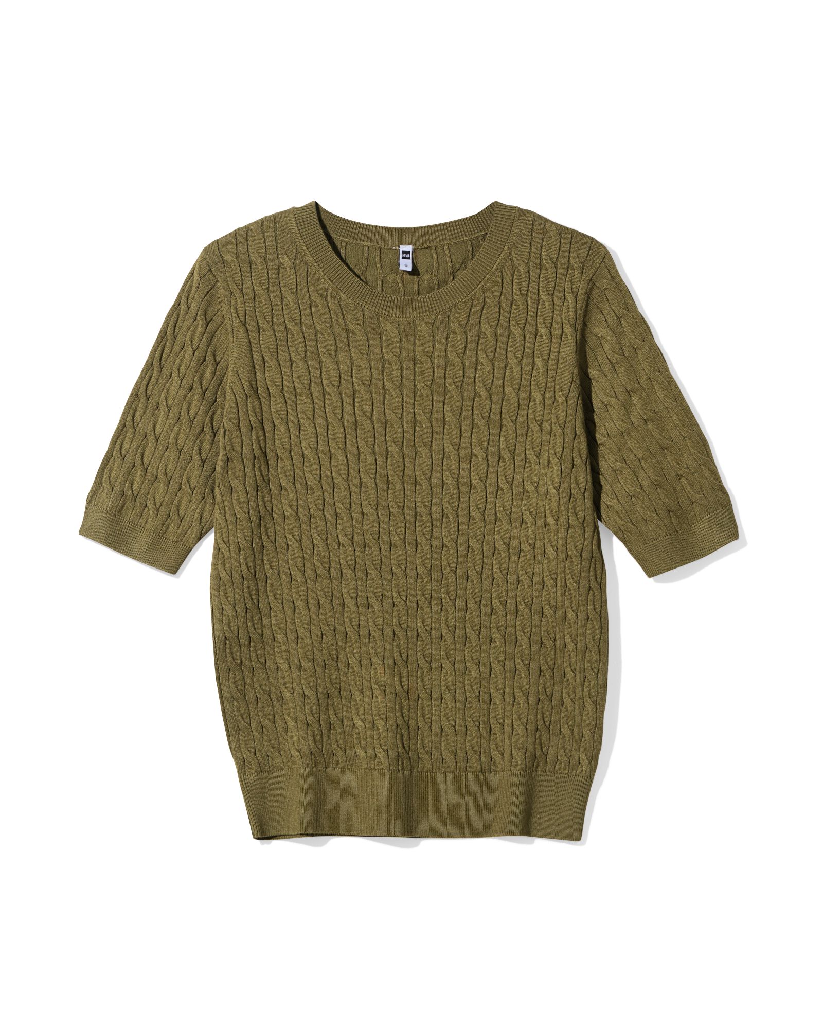 Damenpullover Fally, Zopfmuster olivgr&uuml;n olivgr&uuml;n - 36206330OLIVE - HEMA