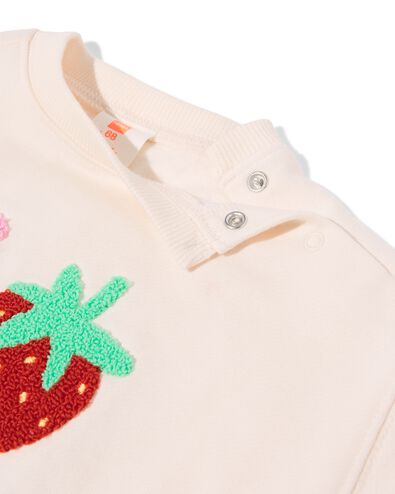 pull b&eacute;b&eacute; fraise &eacute;cru &eacute;cru - 33071470ECRU - HEMA
