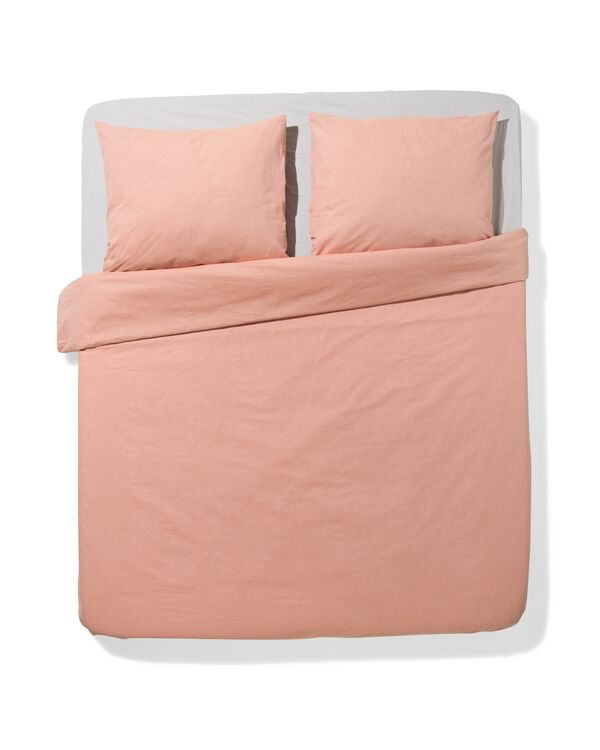 housse de couette 240x200/220cm chambray orange rouge  - 5750087 - HEMA