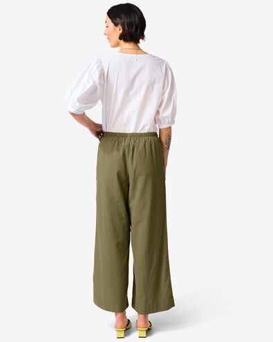 pantalon femme Taylor large seersucker olive olive - 36204010OLIVE - HEMA
