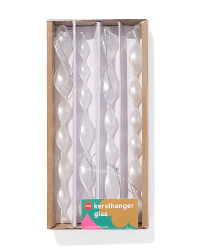 suspensions de No&euml;l en verre - 4 pi&egrave;ces - 25110055 - HEMA