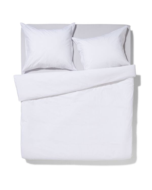 housse de couette 200x200/220cm percale blanc - 5790216 - HEMA