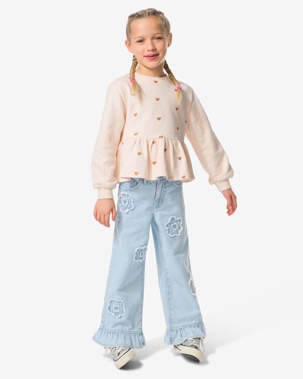 kinderbroek bloemen lichtblauw lichtblauw - 30839449LIGHTBLUE - HEMA