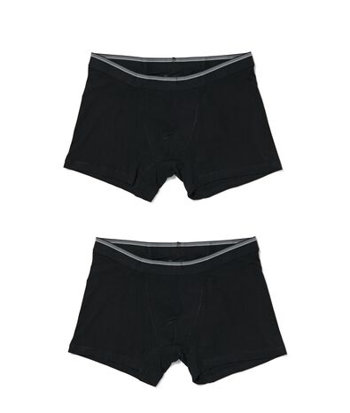 2 shorts homme modèle court grand confort grandes tailles noir XL - 19121801 - HEMA