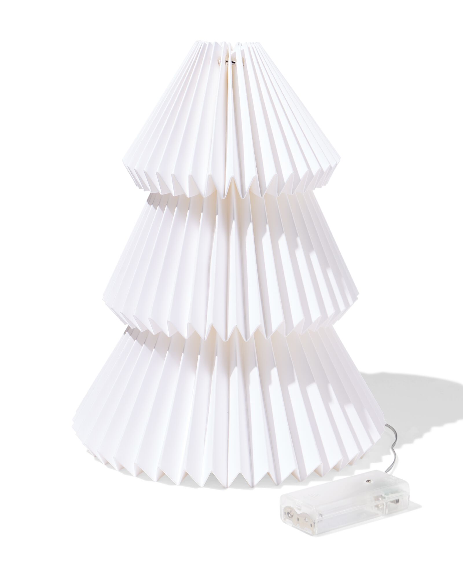 sapin de no&euml;l nid d'abeille led 22x27,5x22 cm blanc - 25500130 - HEMA