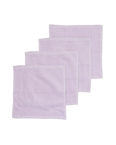 handdoeken - zware kwaliteit lila gezichtsdoekjes 30 x 30 - 5245411 - HEMA