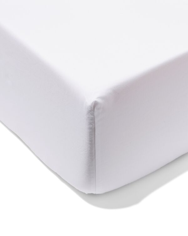 drap-housse boxspring 140x200cm percale de coton blanc - 5160041 - HEMA