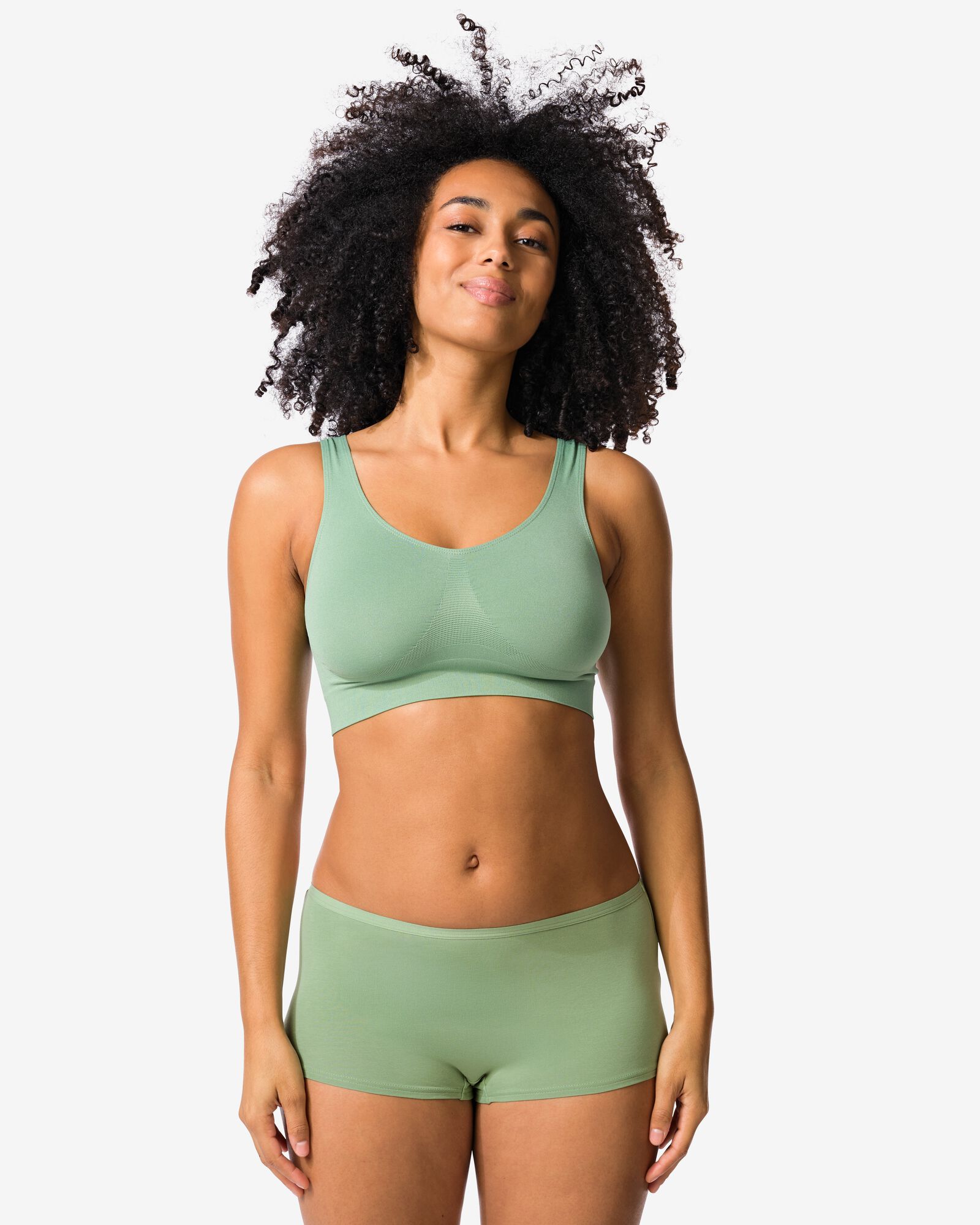 boxers femme coton - lot de 2 vert vert - 19602144GREEN - HEMA