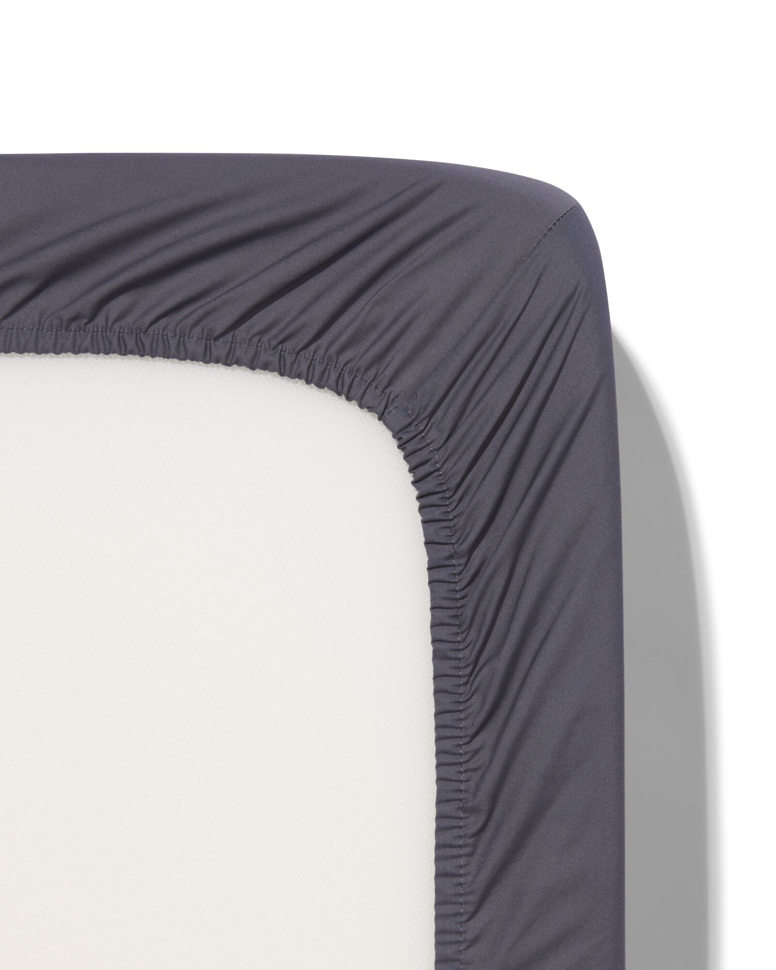 drap-housse percale 140x200 gris fonc&eacute; - 5190084 - HEMA