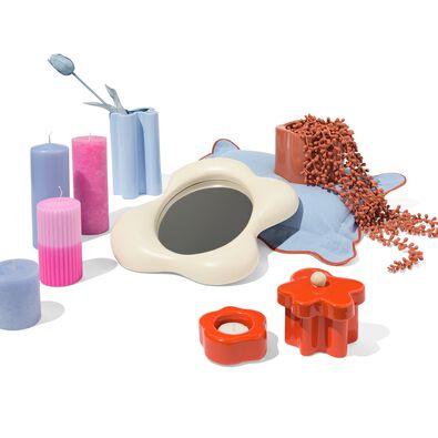 bougeoir S c&eacute;ramique orange - 13324231 - HEMA